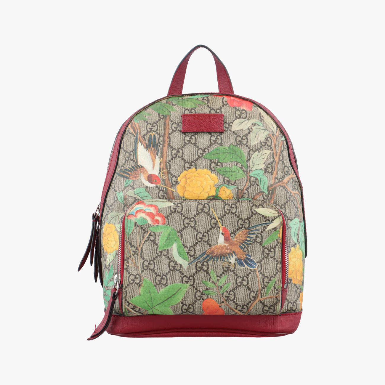 Pre-owned Gucci GG Supreme Tian beige×Multicolour PVC coated canvas 427042 backpack/rucksack | stylenewstar
