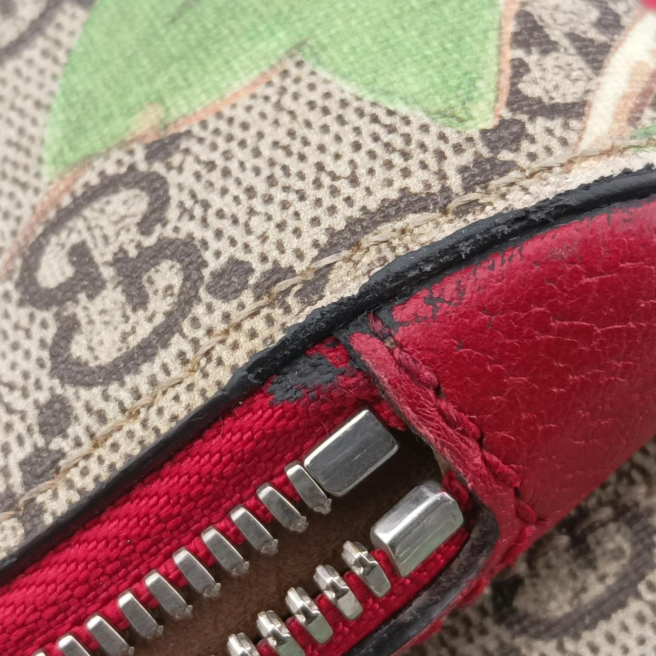 Pre-owned Gucci GG Supreme Tian beige×Multicolour PVC coated canvas 427042 backpack/rucksack | stylenewstar