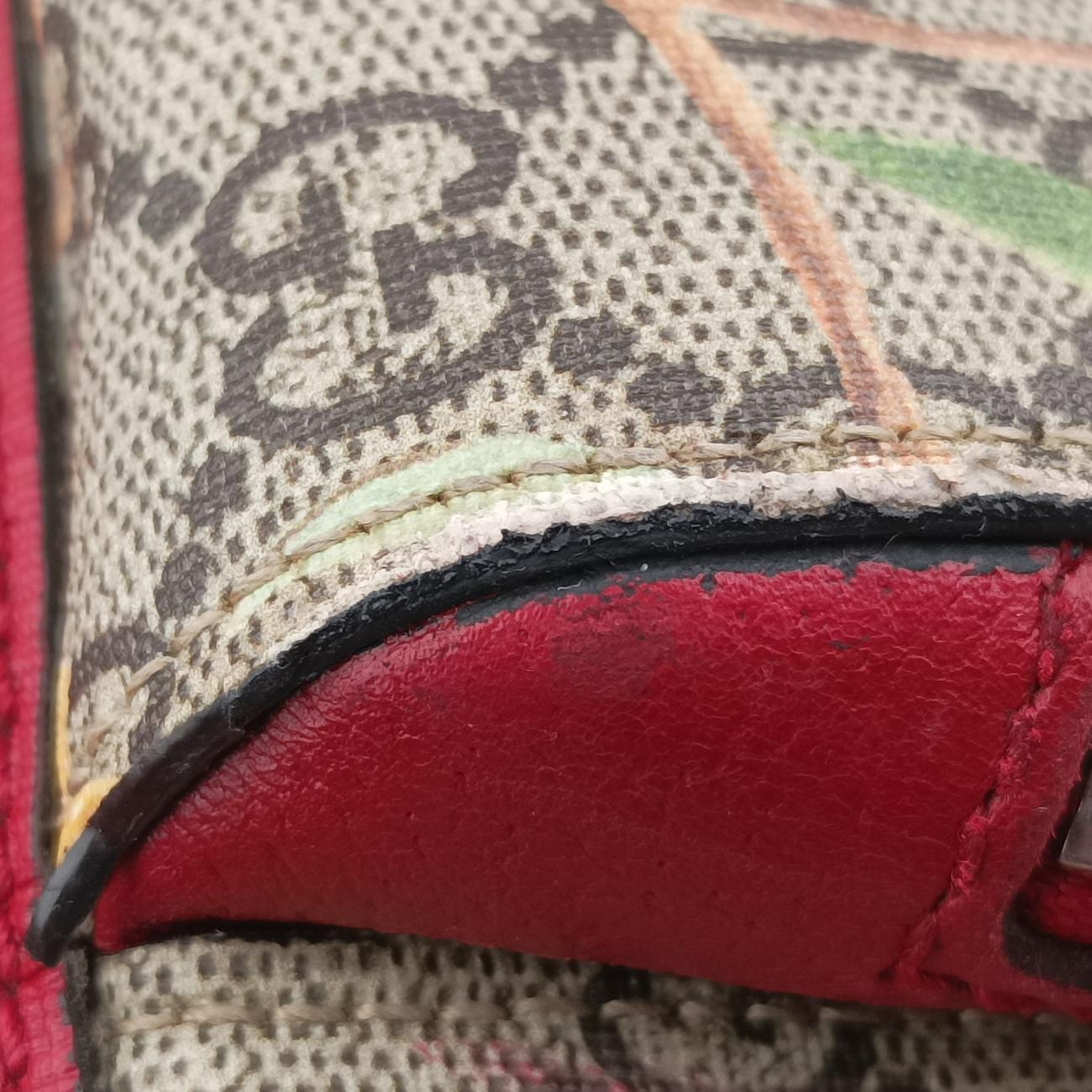 Pre-owned Gucci GG Supreme Tian beige×Multicolour PVC coated canvas 427042 backpack/rucksack | stylenewstar