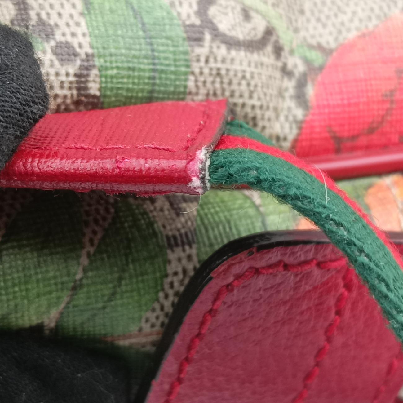 Pre-owned Gucci GG Supreme Tian beige×Multicolour PVC coated canvas 427042 backpack/rucksack | stylenewstar