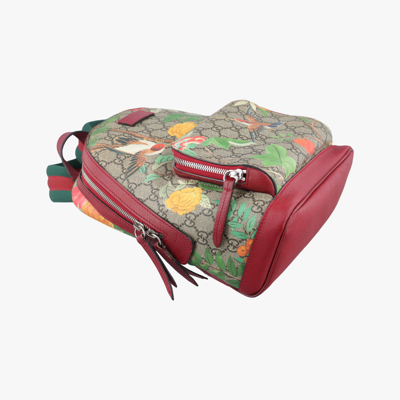 Pre-owned Gucci GG Supreme Tian beige×Multicolour PVC coated canvas 427042 backpack/rucksack | stylenewstar