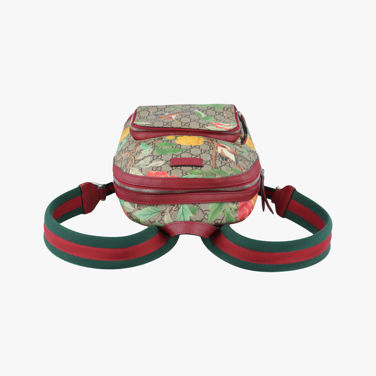 Pre-owned Gucci GG Supreme Tian beige×Multicolour PVC coated canvas 427042 backpack/rucksack | stylenewstar