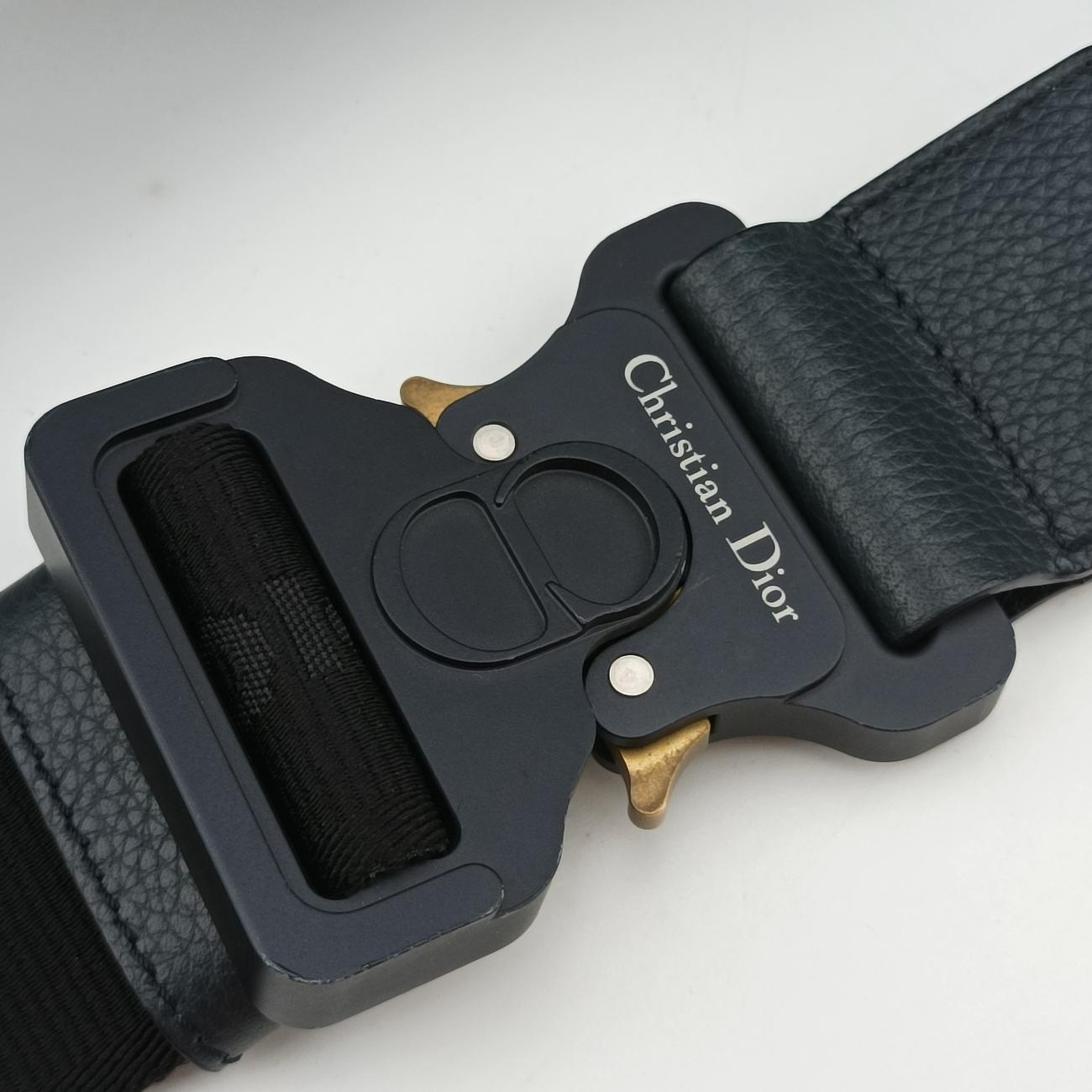 Pre-owned Christian Dior Saddlebags Gray x Navy Jacquard  shoulderbag | stylenewstar