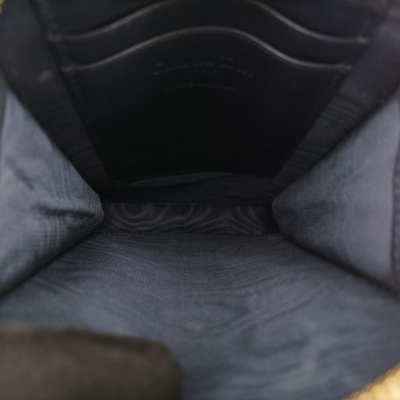 Pre-owned Christian Dior Phone Holder Heart Navy×Red Leather  shoulderbag | stylenewstar