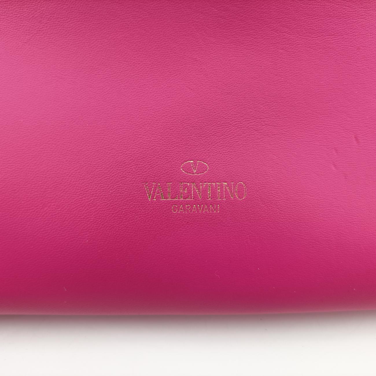 Pre-owned Valentino Rockstud Va Va Voom Rose Leather  shoulderbag | stylenewstar