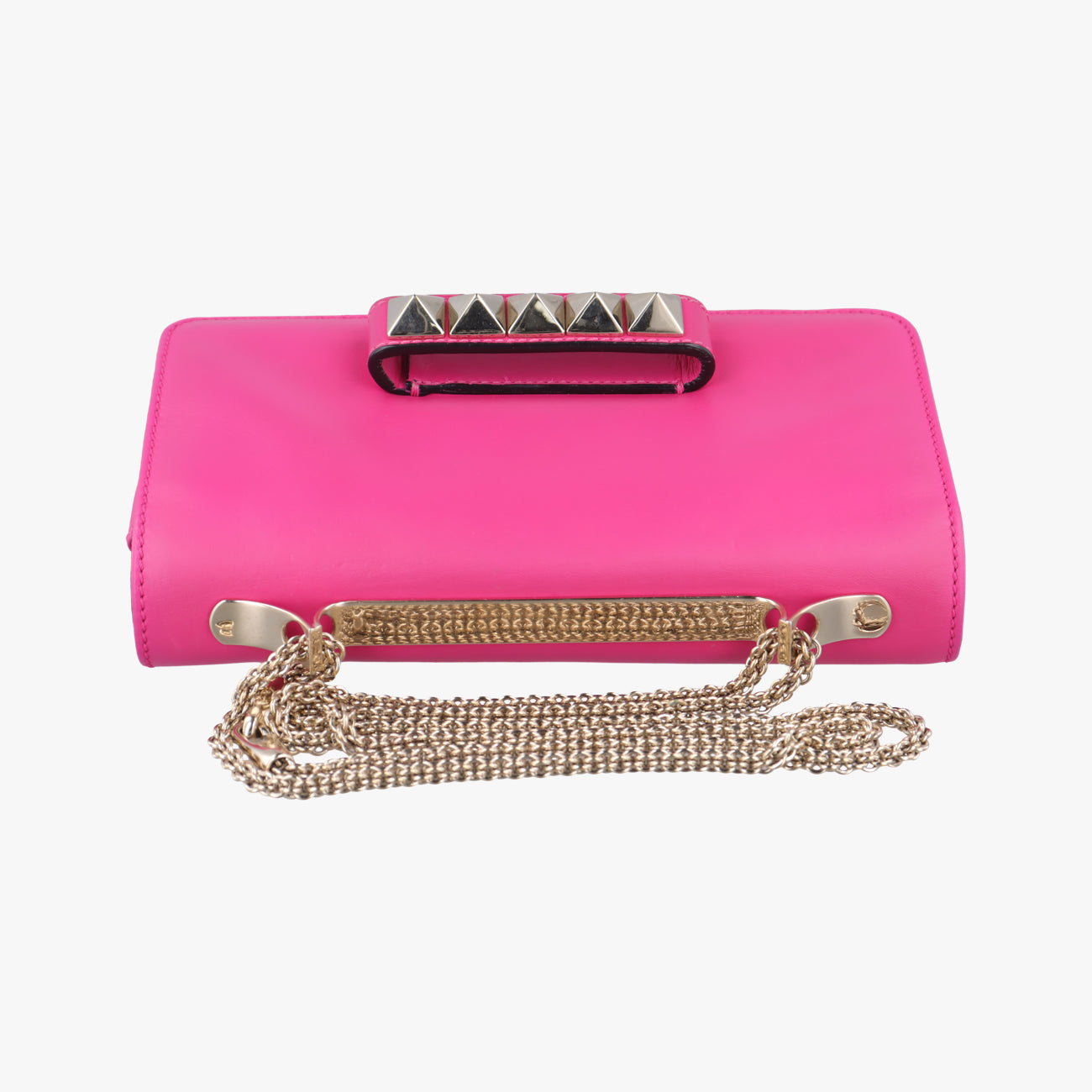 Pre-owned Valentino Rockstud Va Va Voom Rose Leather  shoulderbag | stylenewstar
