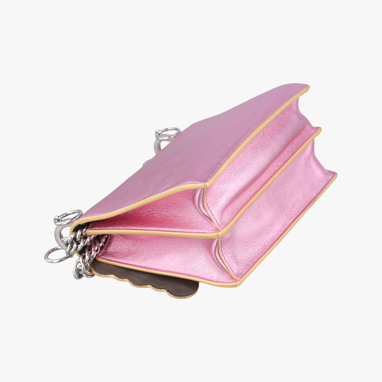 Pre-owned Fendi studded Kan I Pink Leather 8M0381 shoulderbag | stylenewstar