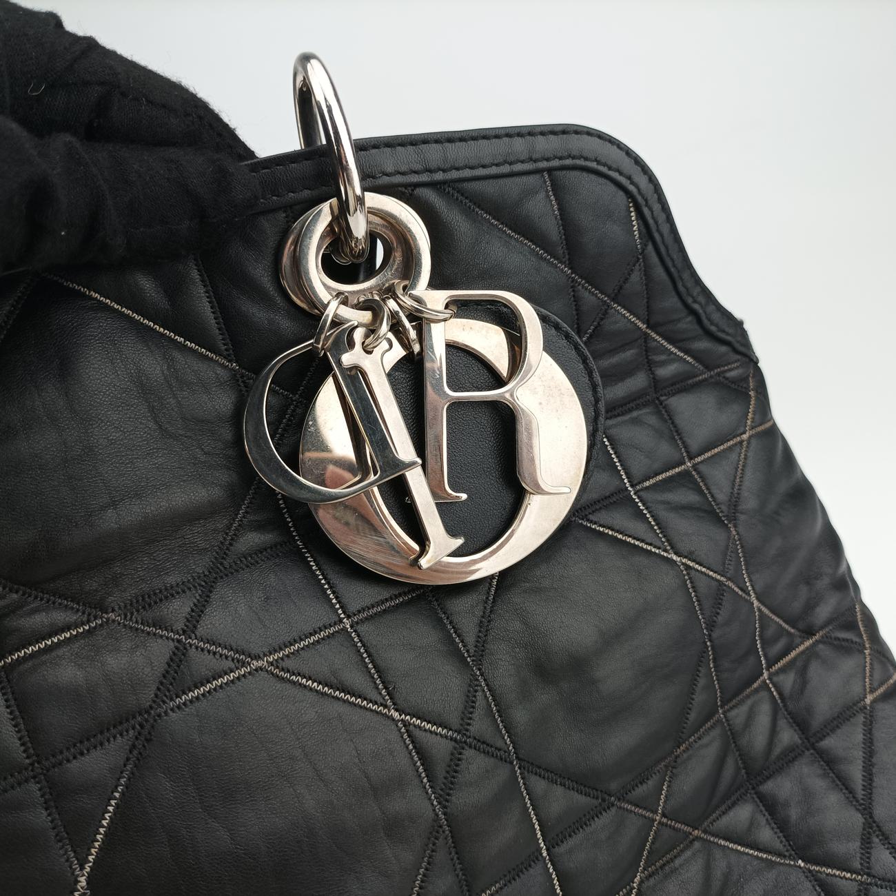 Pre-owned Christian Dior Granville Black Leather  handbag | stylenewstar