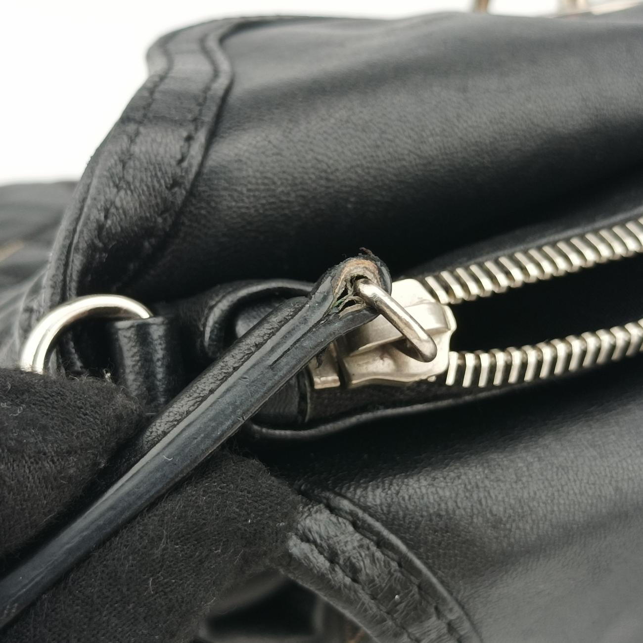 Pre-owned Christian Dior Granville Black Leather  handbag | stylenewstar