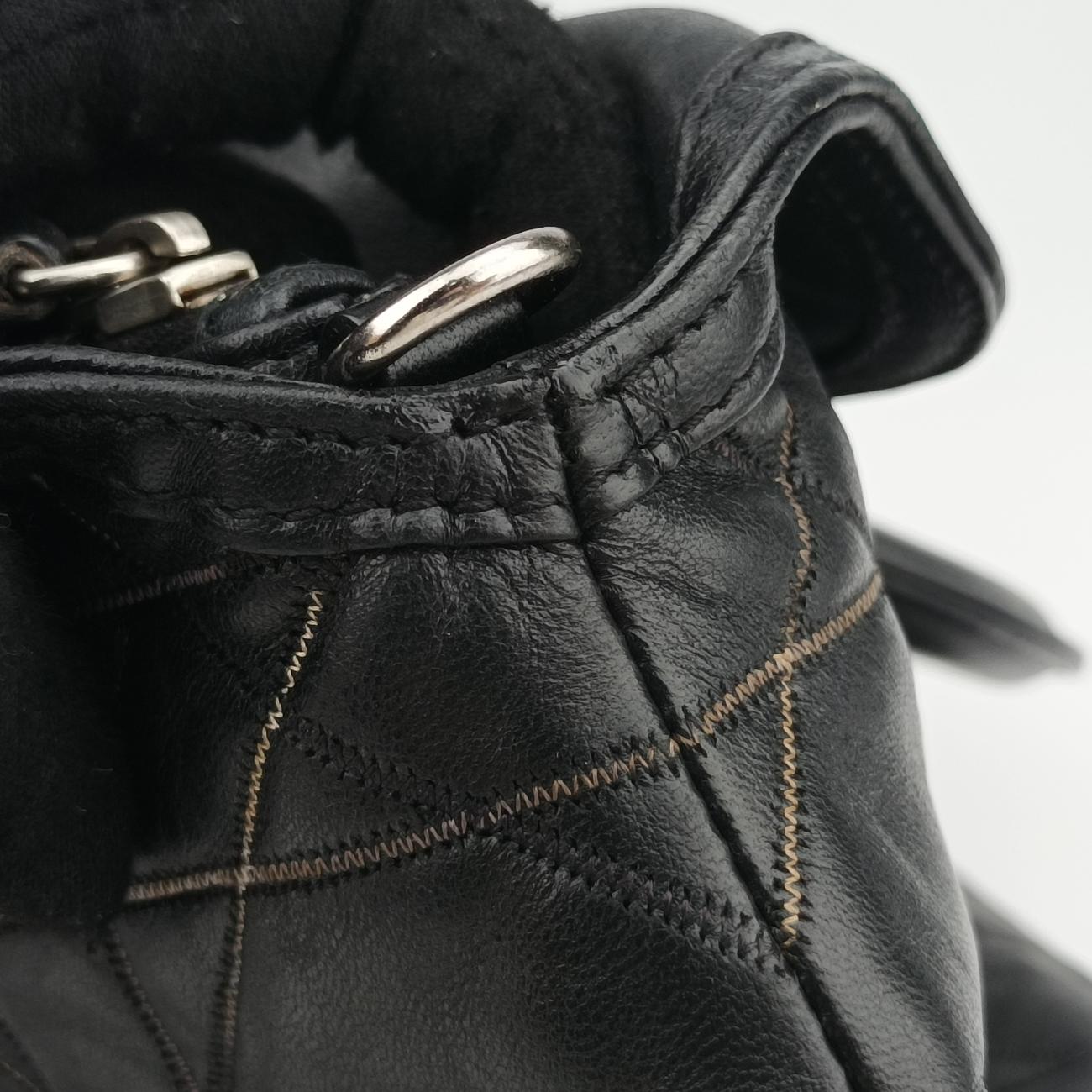 Pre-owned Christian Dior Granville Black Leather  handbag | stylenewstar