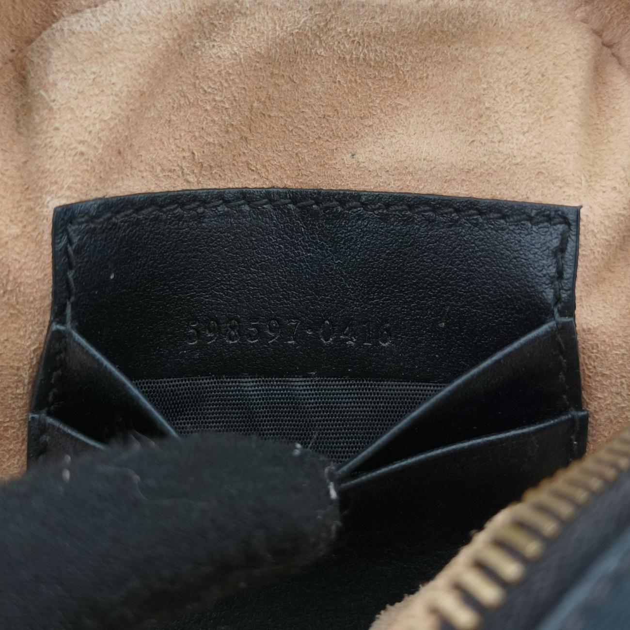 Pre-owned Gucci GG Marmont Black Leather 598597 shoulderbag | stylenewstar