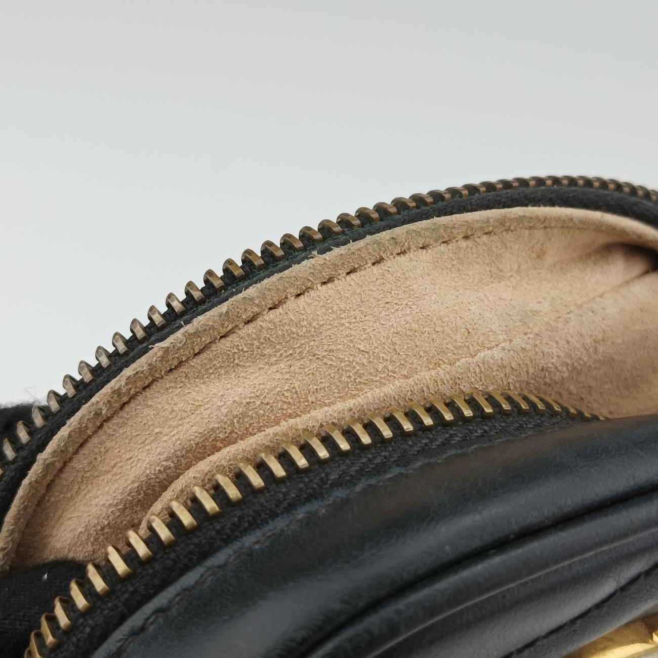 Pre-owned Gucci GG Marmont Black Leather 598597 shoulderbag | stylenewstar