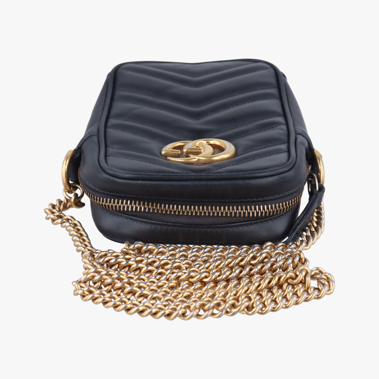 Pre-owned Gucci GG Marmont Black Leather 598597 shoulderbag | stylenewstar