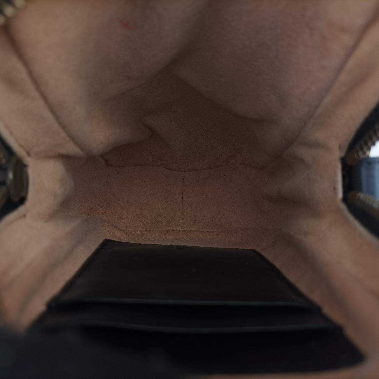 Pre-owned Gucci GG Marmont Black Leather 598597 shoulderbag | stylenewstar