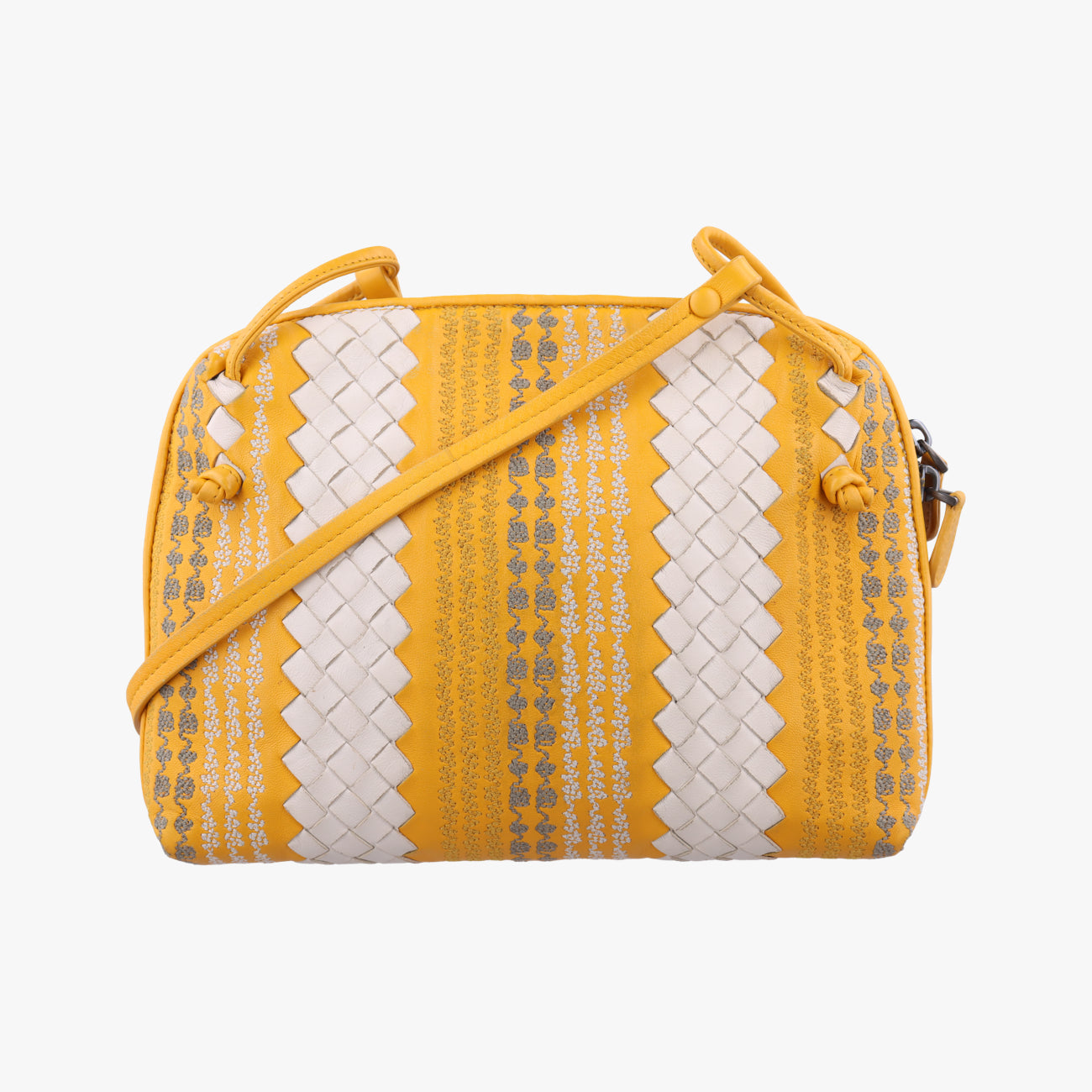 Pre-owned Bottega Veneta Intrecciato yellow×Multicolour lambskin  shoulderbag | stylenewstar