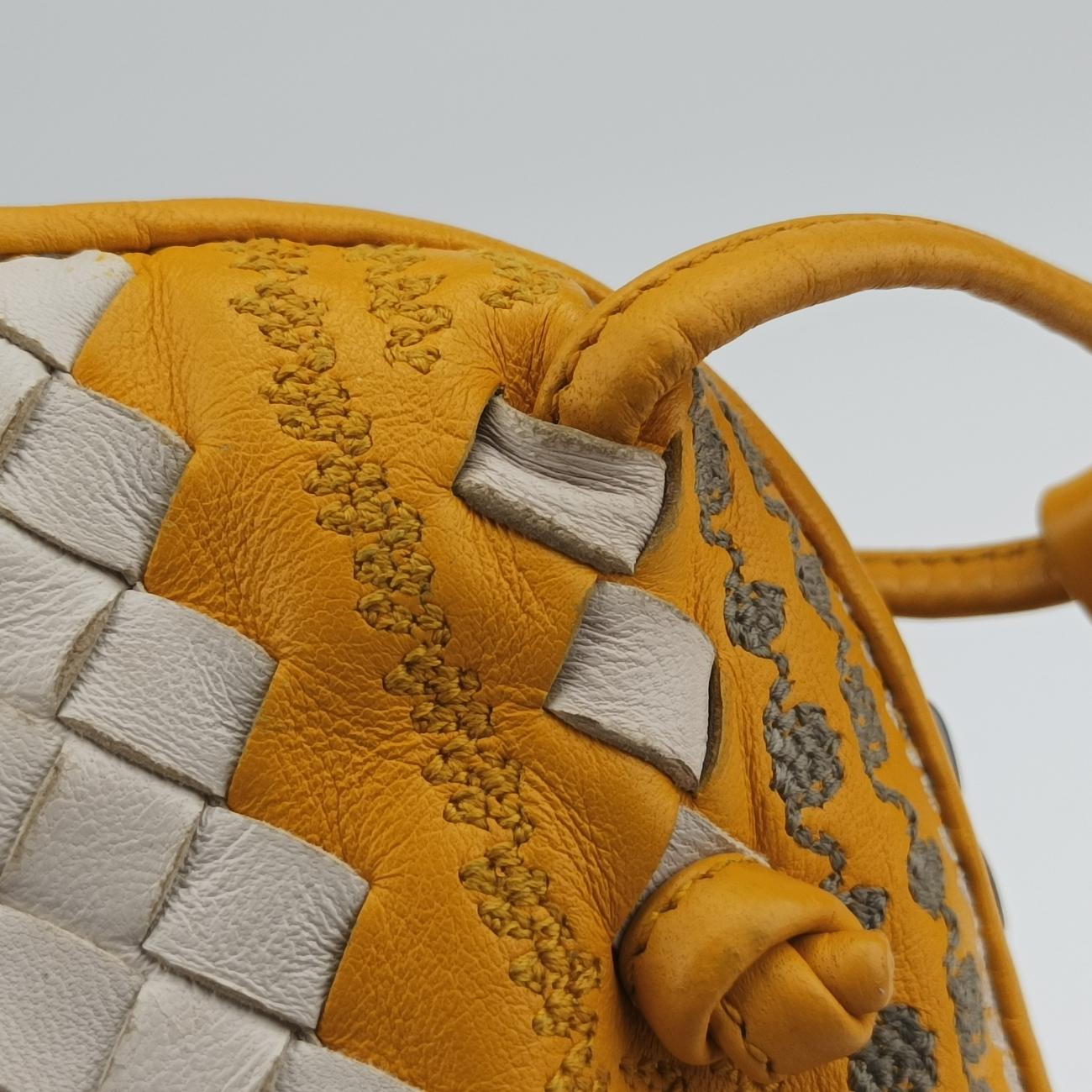 Pre-owned Bottega Veneta Intrecciato yellow×Multicolour lambskin  shoulderbag | stylenewstar
