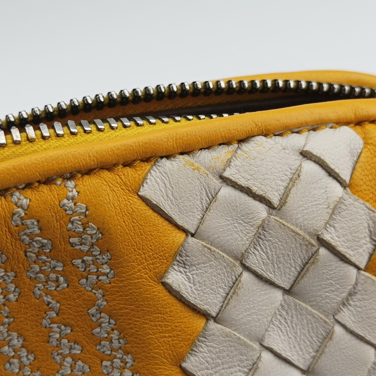 Pre-owned Bottega Veneta Intrecciato yellow×Multicolour lambskin  shoulderbag | stylenewstar