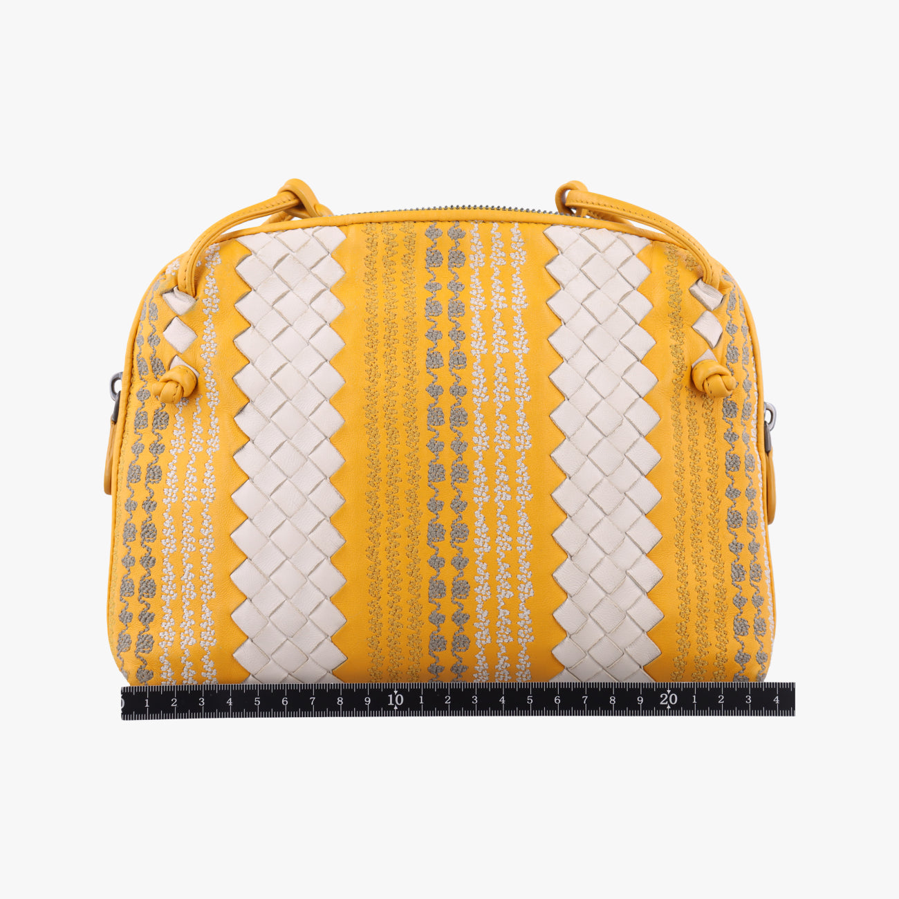 Pre-owned Bottega Veneta Intrecciato yellow×Multicolour lambskin  shoulderbag | stylenewstar