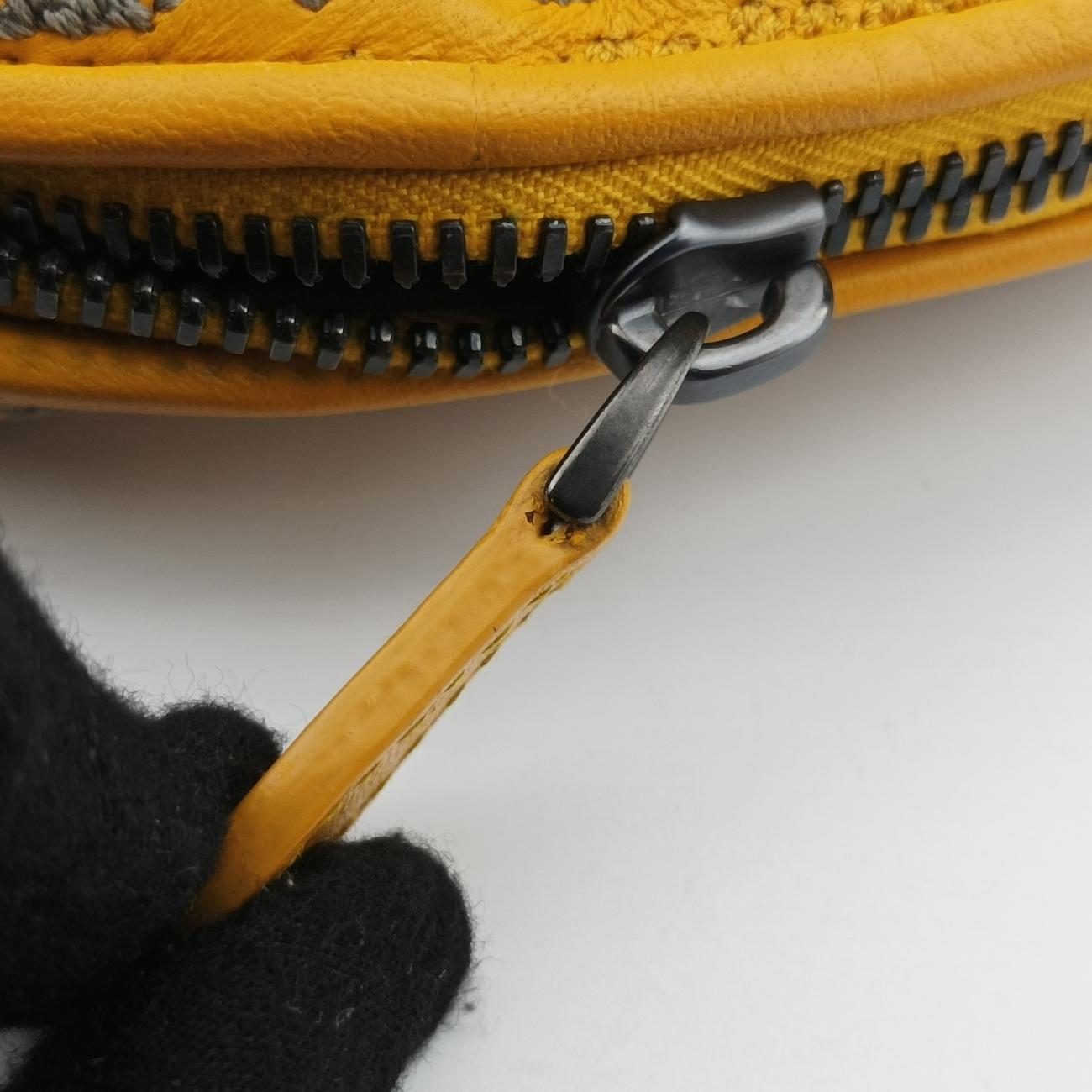 Pre-owned Bottega Veneta Intrecciato yellow×Multicolour lambskin  shoulderbag | stylenewstar