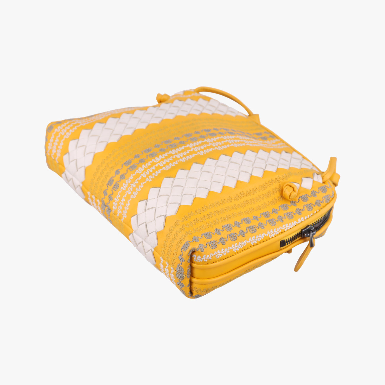 Pre-owned Bottega Veneta Intrecciato yellow×Multicolour lambskin  shoulderbag | stylenewstar