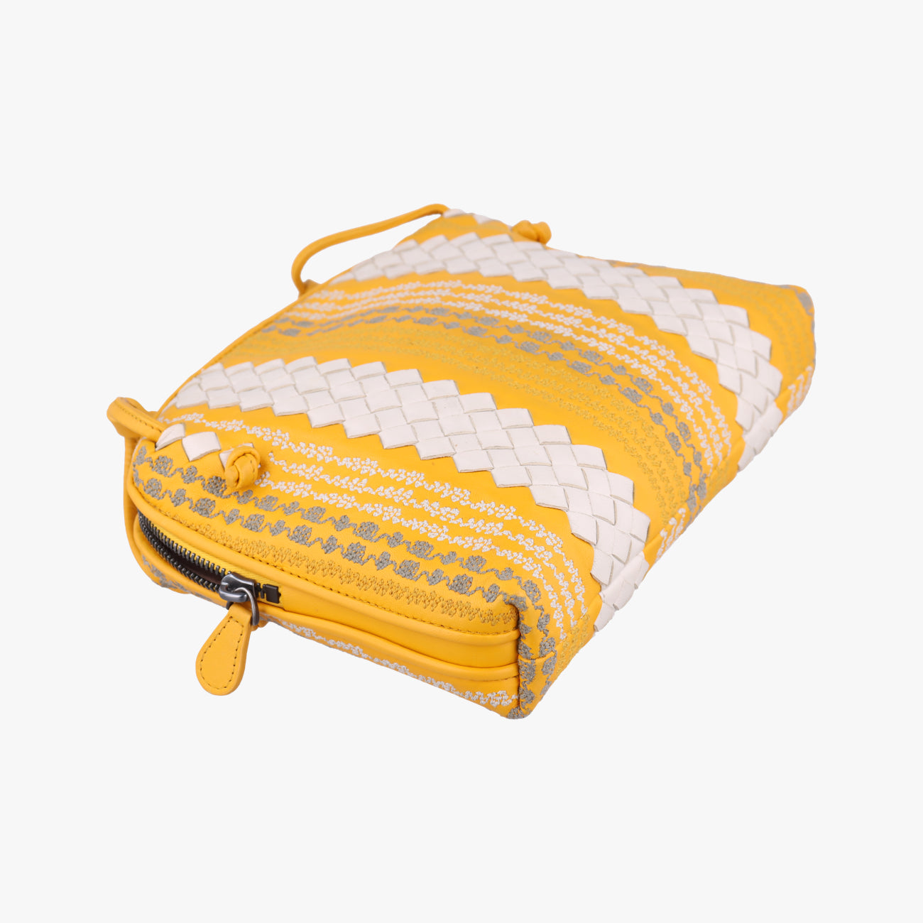 Pre-owned Bottega Veneta Intrecciato yellow×Multicolour lambskin  shoulderbag | stylenewstar