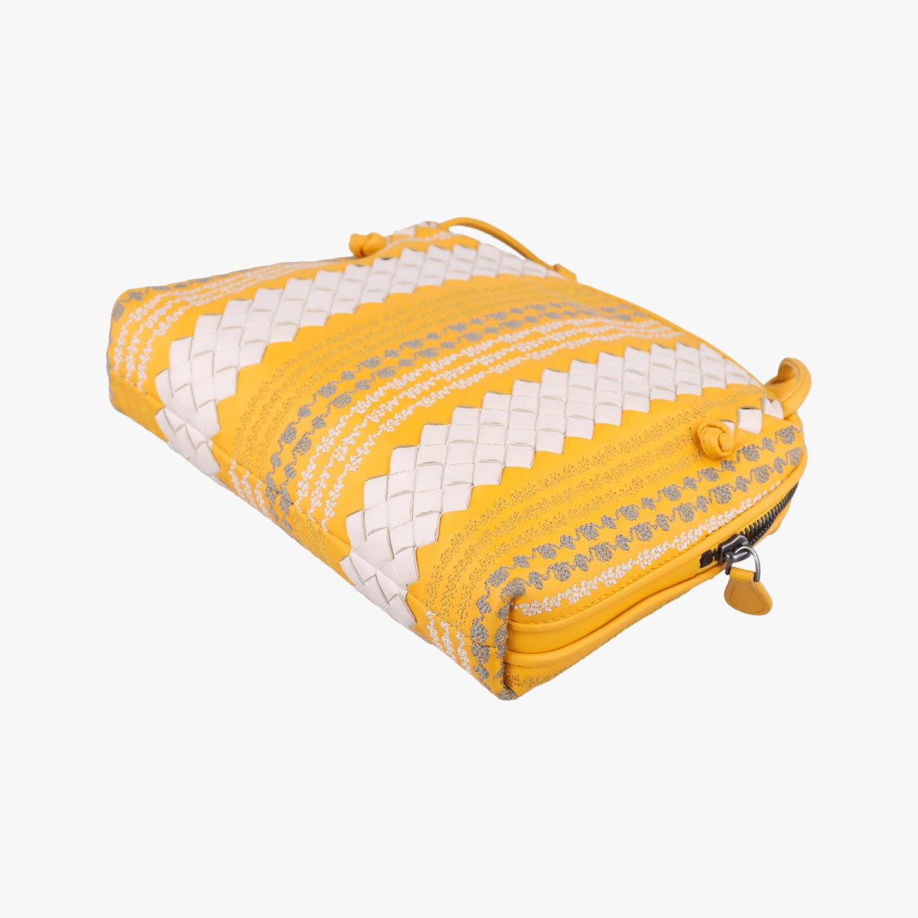 Pre-owned Bottega Veneta Intrecciato yellow×Multicolour lambskin  shoulderbag | stylenewstar