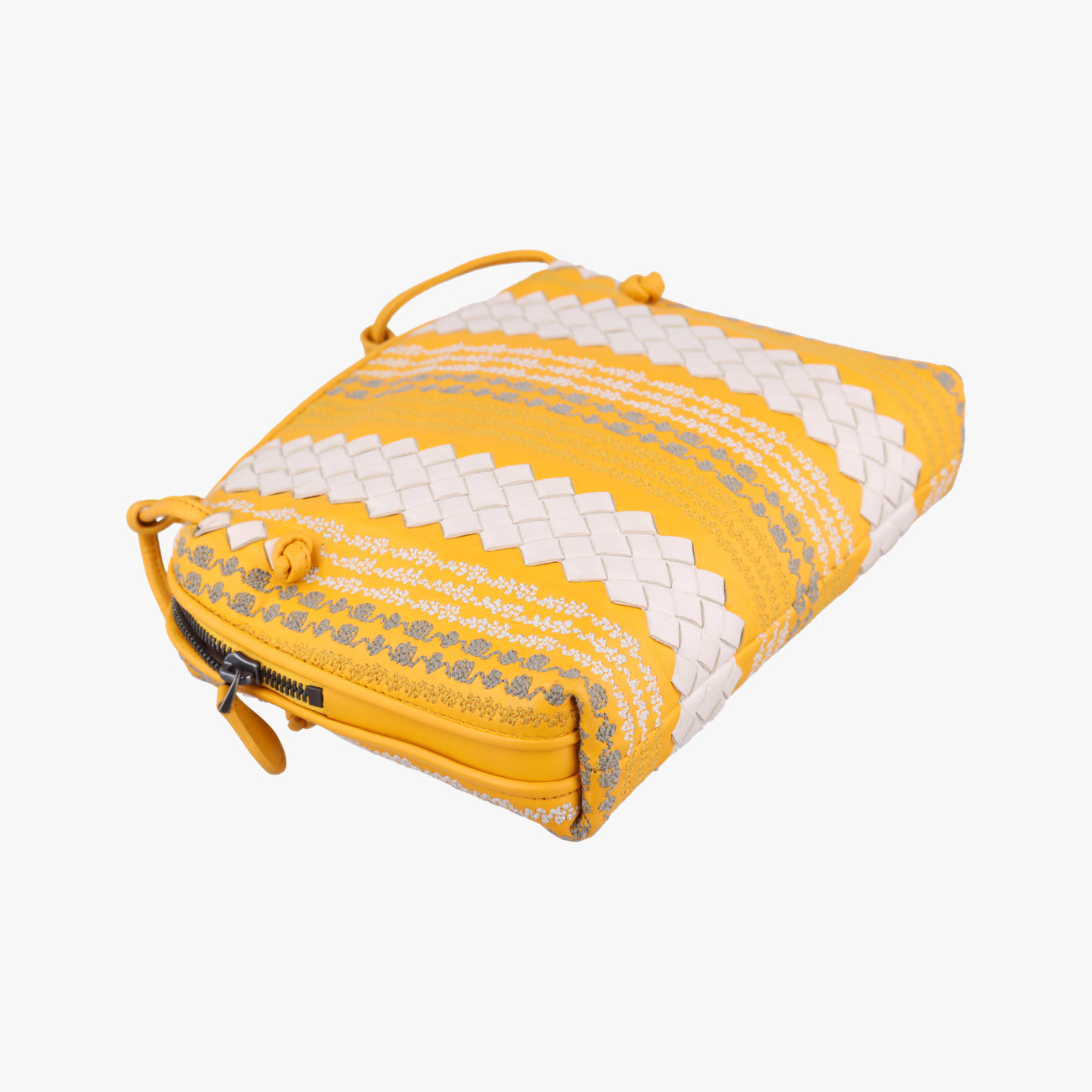 Pre-owned Bottega Veneta Intrecciato yellow×Multicolour lambskin  shoulderbag | stylenewstar