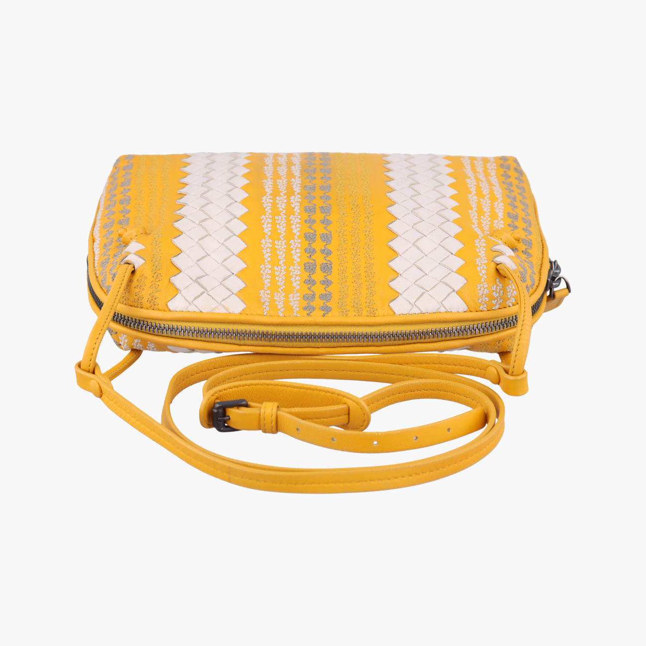 Pre-owned Bottega Veneta Intrecciato yellow×Multicolour lambskin  shoulderbag | stylenewstar