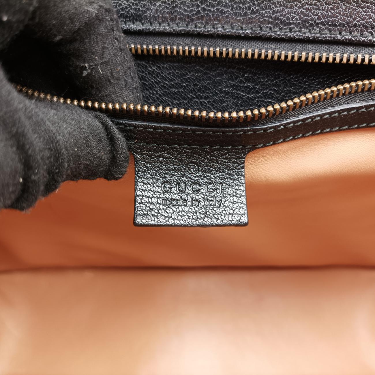 Pre-owned Gucci GG Supreme  Fox Beige×Multicolour PVC coated canvas x leather 466432 shoulderbag | stylenewstar