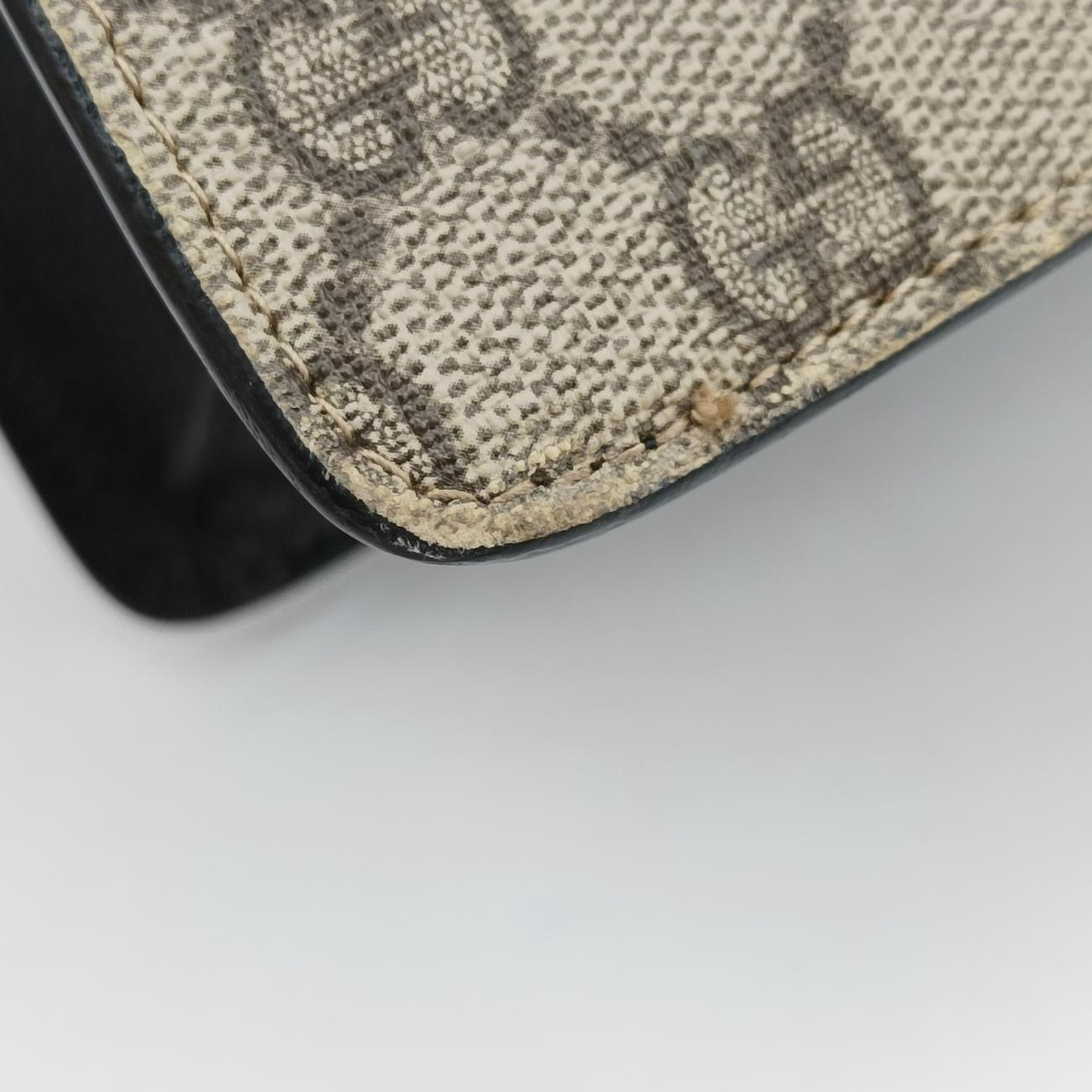 Pre-owned Gucci GG Supreme  Fox Beige×Multicolour PVC coated canvas x leather 466432 shoulderbag | stylenewstar