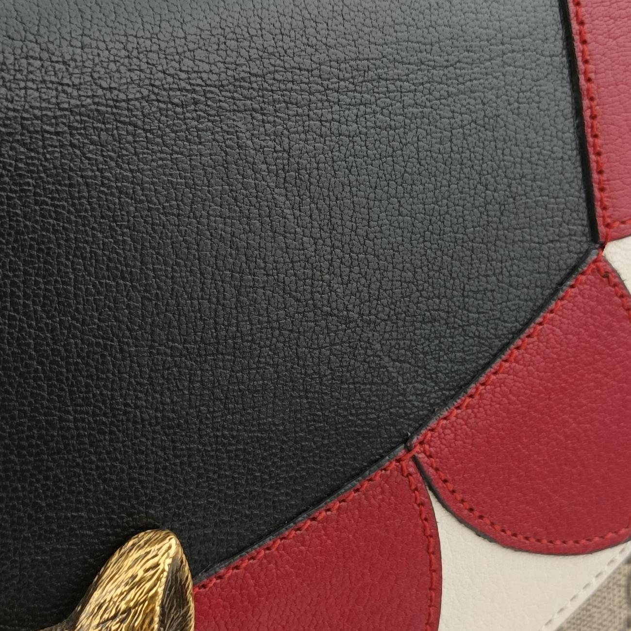 Pre-owned Gucci GG Supreme  Fox Beige×Multicolour PVC coated canvas x leather 466432 shoulderbag | stylenewstar