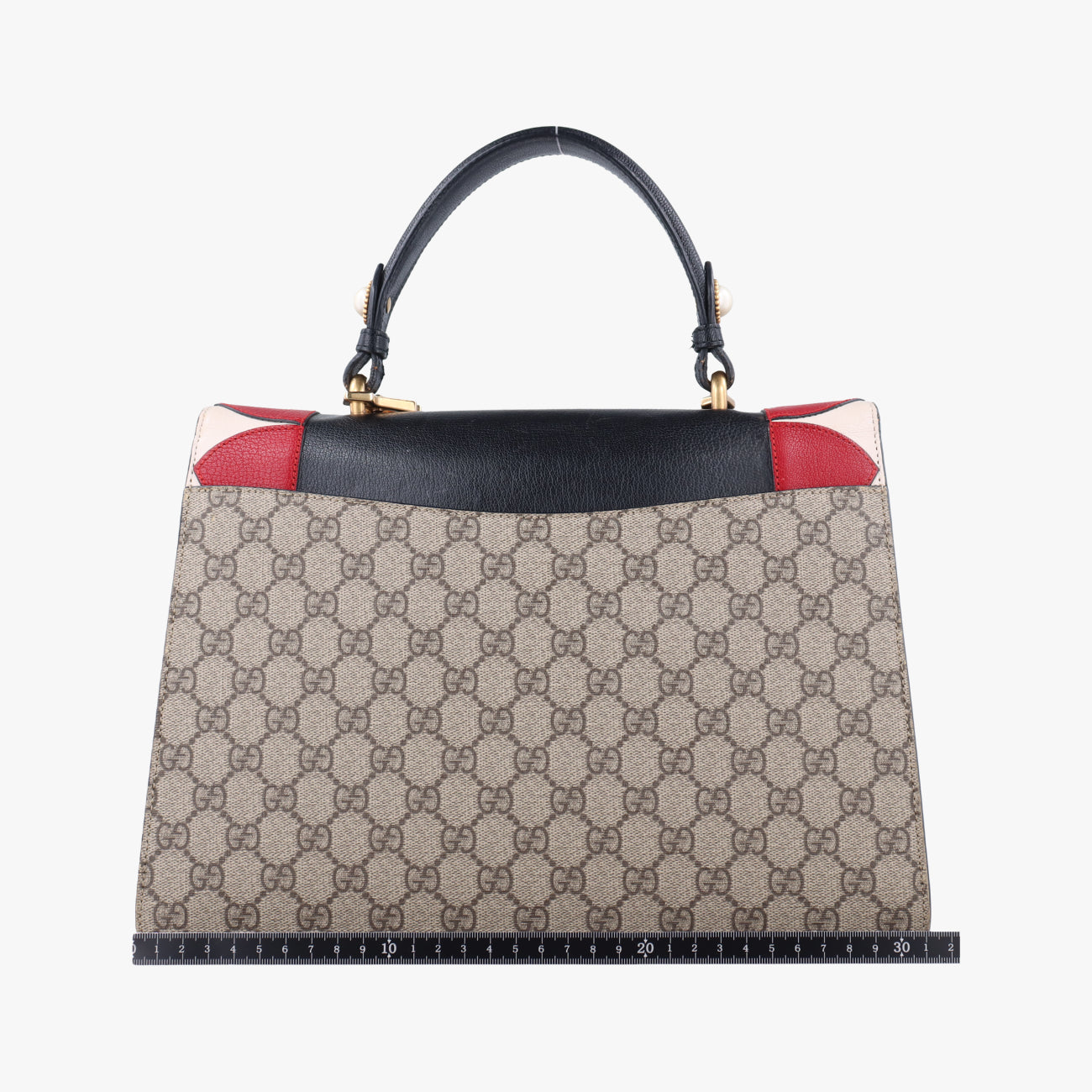 Pre-owned Gucci GG Supreme  Fox Beige×Multicolour PVC coated canvas x leather 466432 shoulderbag | stylenewstar