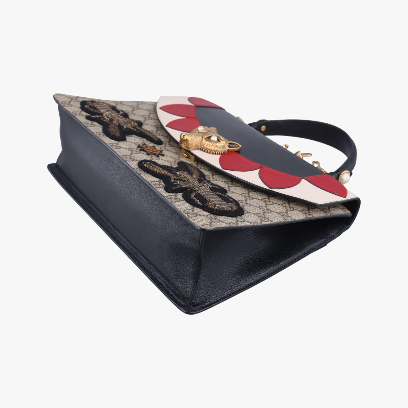 Pre-owned Gucci GG Supreme  Fox Beige×Multicolour PVC coated canvas x leather 466432 shoulderbag | stylenewstar