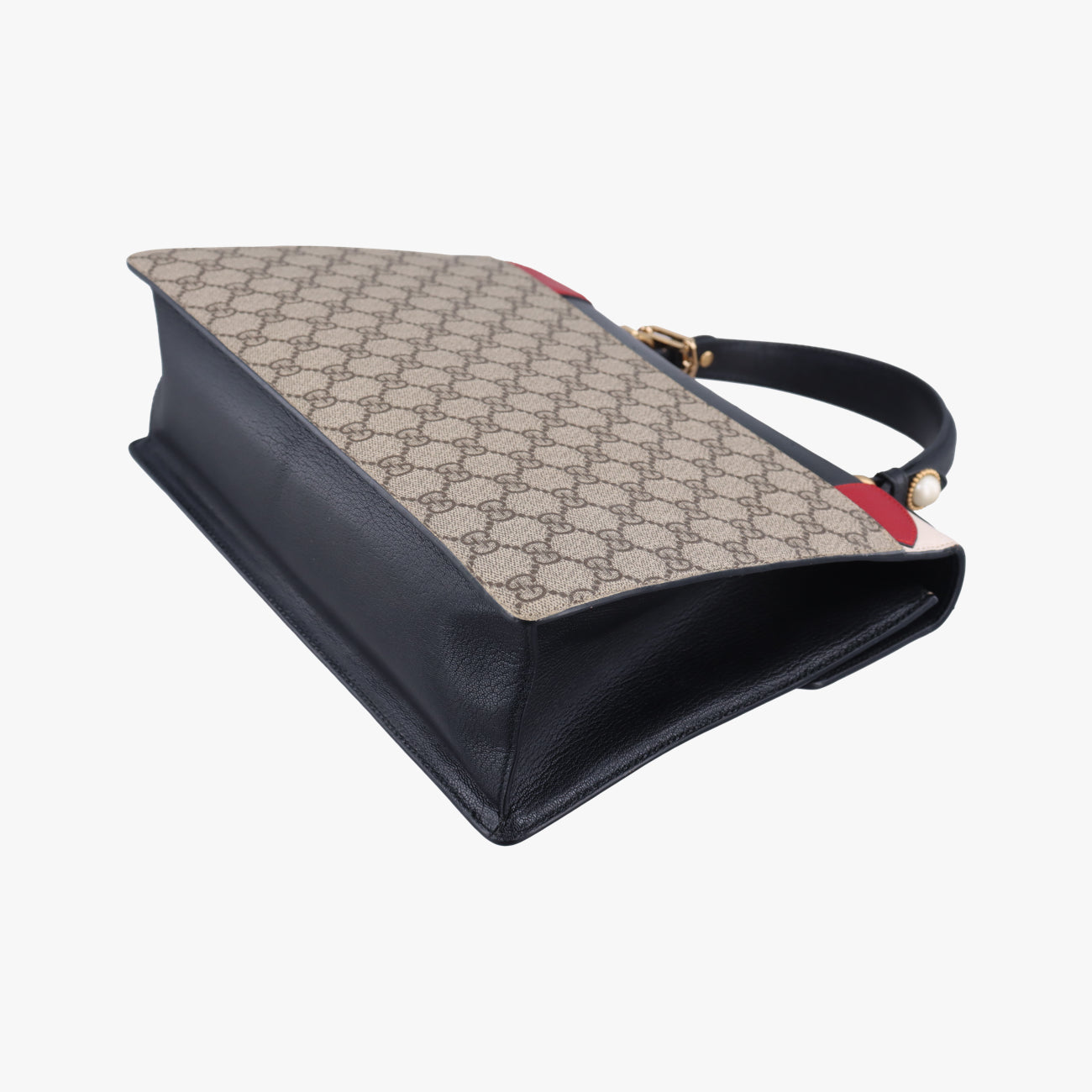 Pre-owned Gucci GG Supreme  Fox Beige×Multicolour PVC coated canvas x leather 466432 shoulderbag | stylenewstar