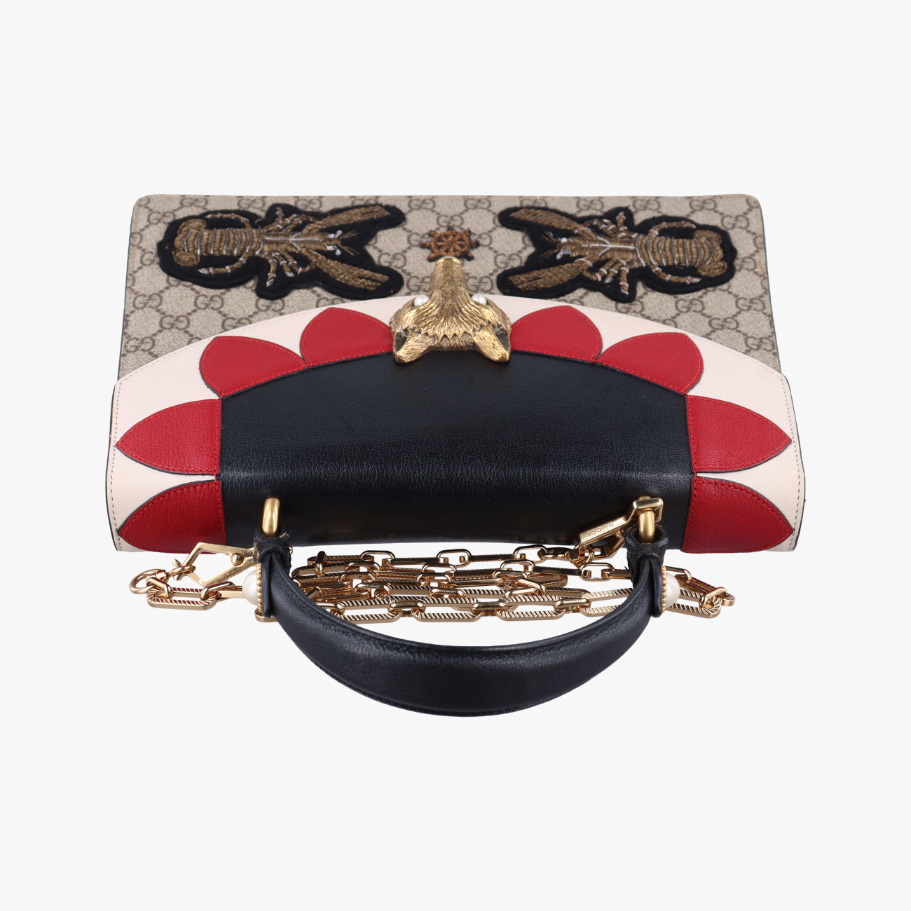 Pre-owned Gucci GG Supreme  Fox Beige×Multicolour PVC coated canvas x leather 466432 shoulderbag | stylenewstar