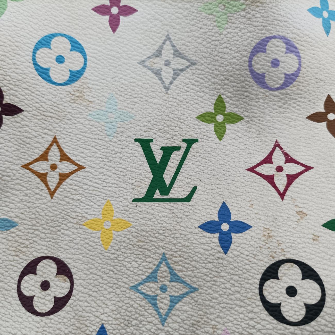 Secondhand Louis Vuitton Petit NOé white Monogram Multicolor M42229 shoulderbag | stylenewstar