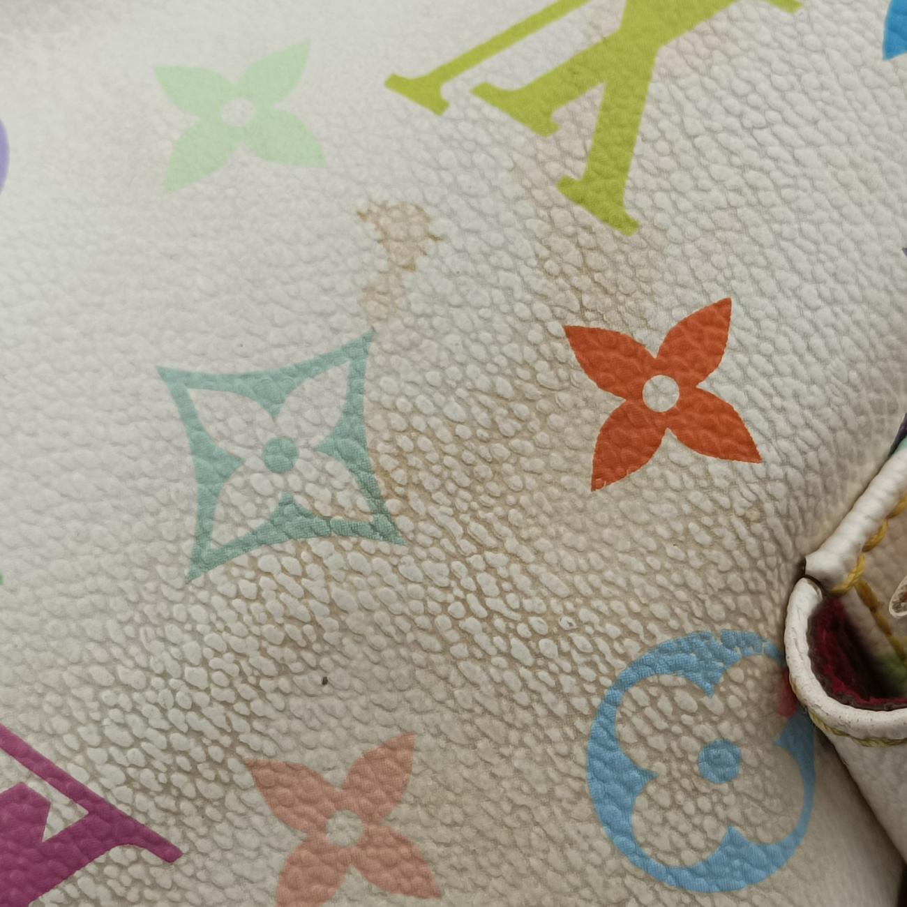 Secondhand Louis Vuitton Petit NOé white Monogram Multicolor M42229 shoulderbag | stylenewstar