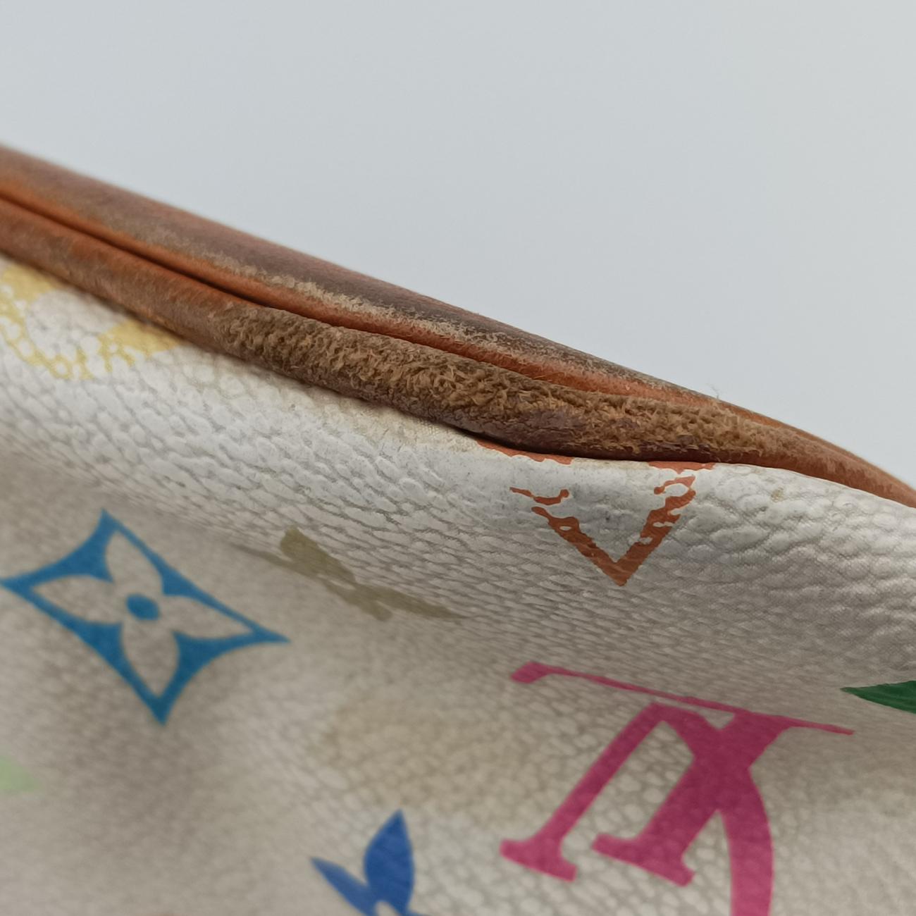 Secondhand Louis Vuitton Petit NOé white Monogram Multicolor M42229 shoulderbag | stylenewstar