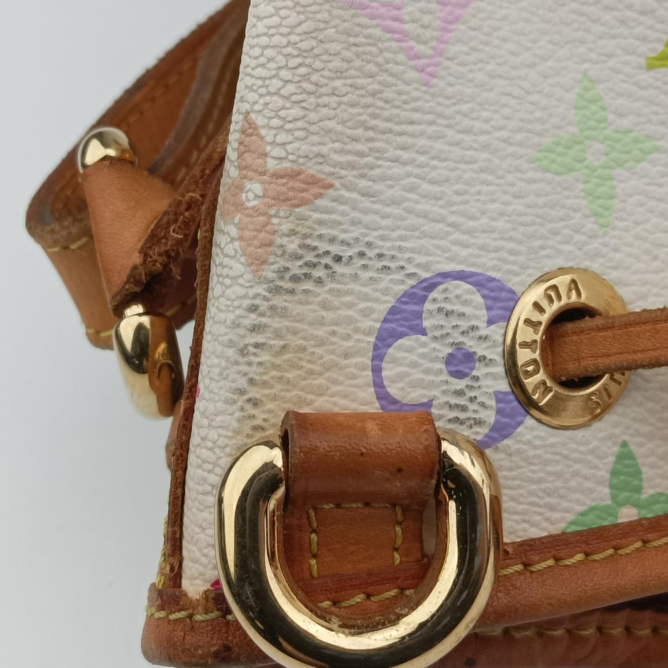 Secondhand Louis Vuitton Petit NOé white Monogram Multicolor M42229 shoulderbag | stylenewstar