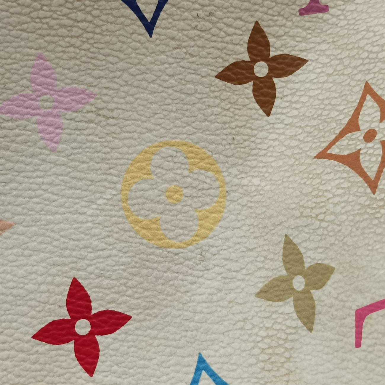 Secondhand Louis Vuitton Petit NOé white Monogram Multicolor M42229 shoulderbag | stylenewstar