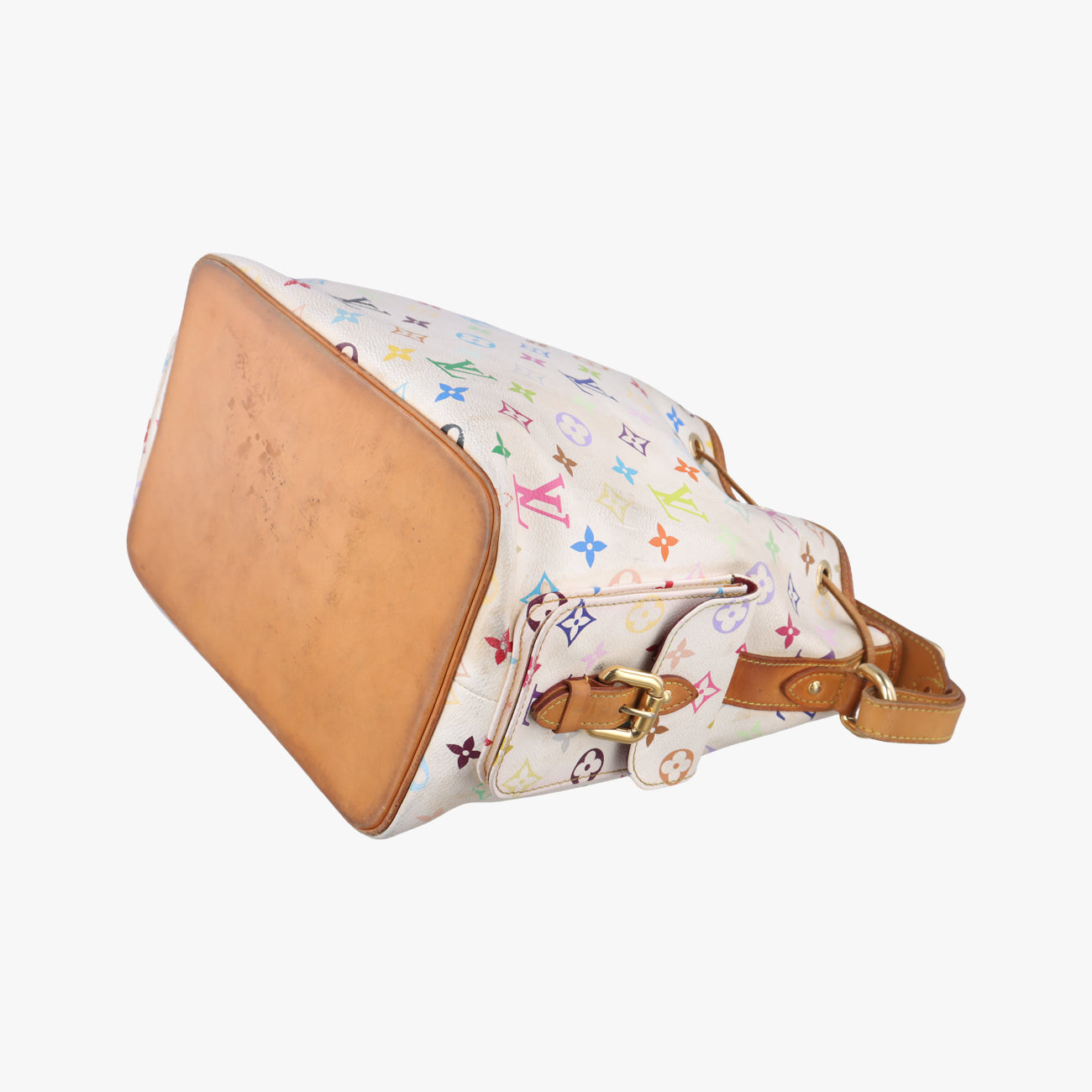 Secondhand Louis Vuitton Petit NOé white Monogram Multicolor M42229 shoulderbag | stylenewstar