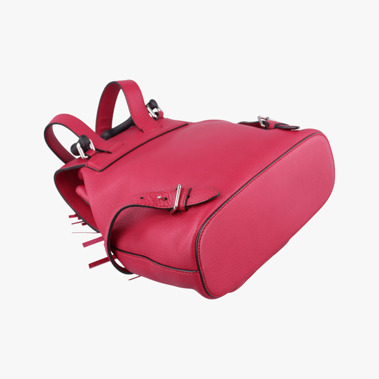 Pre-owned Gucci Bamboo fringe tassel Red Leather 387149 backpack/rucksack | stylenewstar