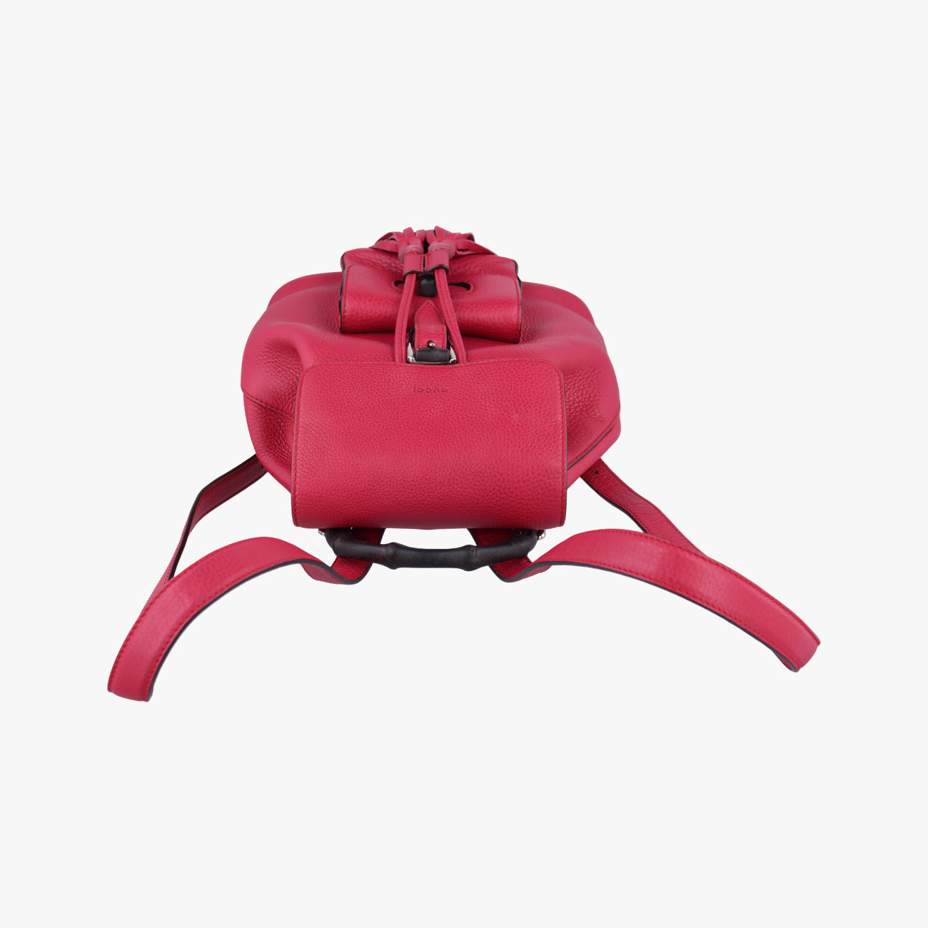 Pre-owned Gucci Bamboo fringe tassel Red Leather 387149 backpack/rucksack | stylenewstar