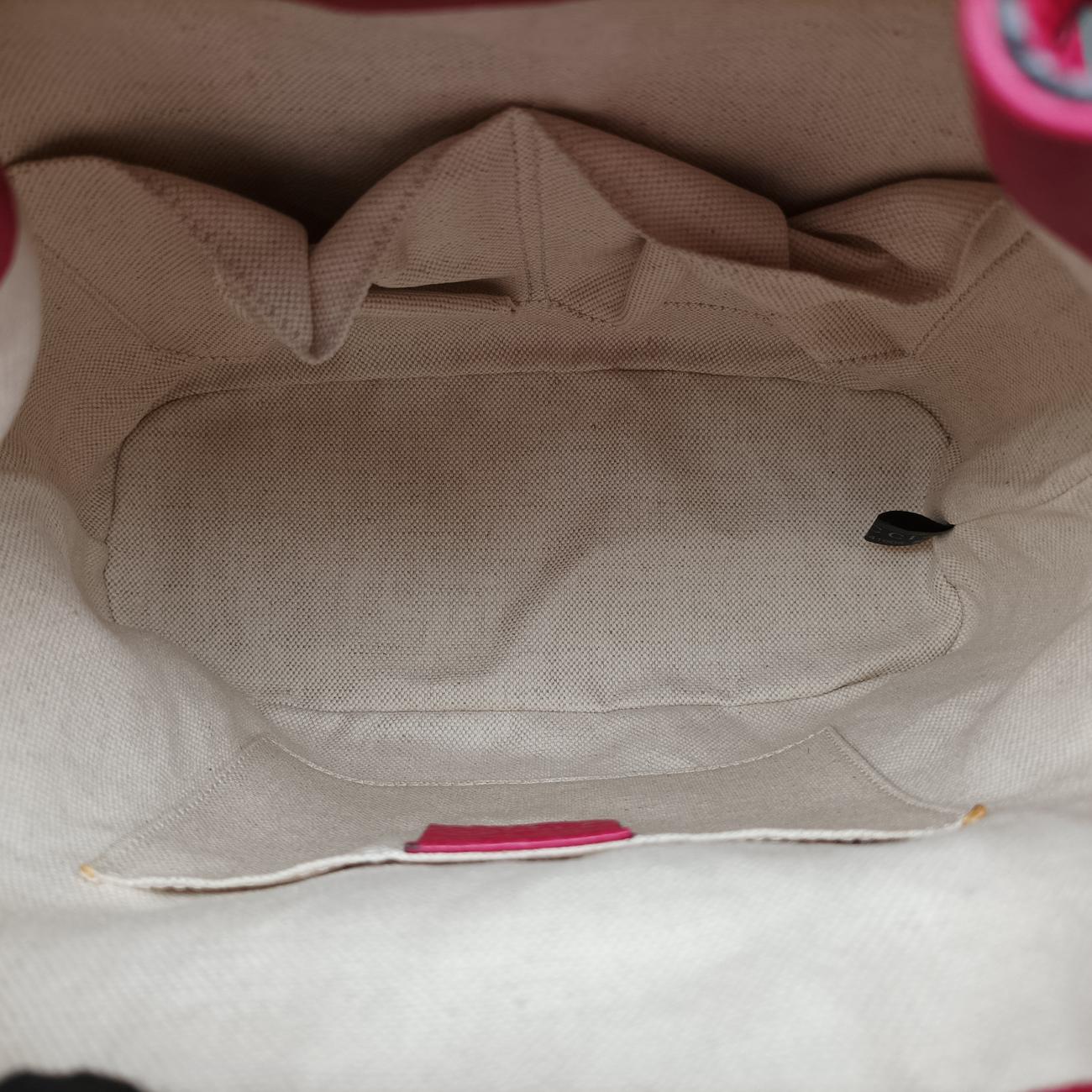 Pre-owned Gucci Bamboo fringe tassel Red Leather 387149 backpack/rucksack | stylenewstar