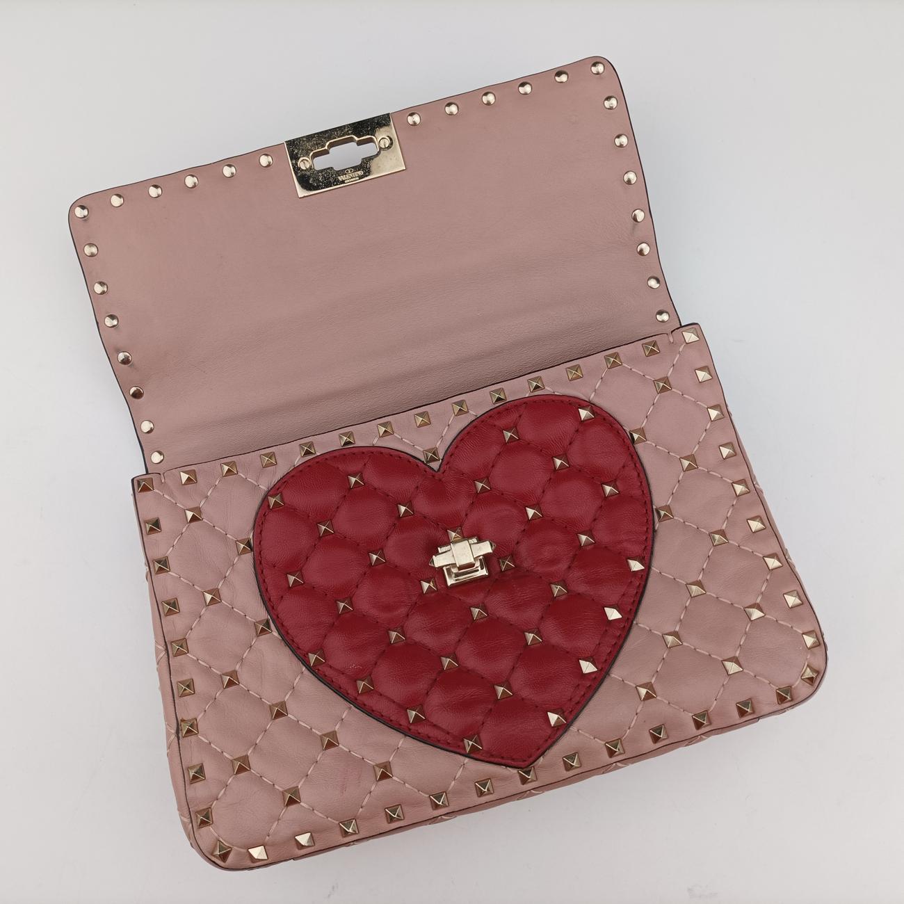 Vintage Valentino Rockstud Red×Pink Leather  shoulderbag | stylenewstar