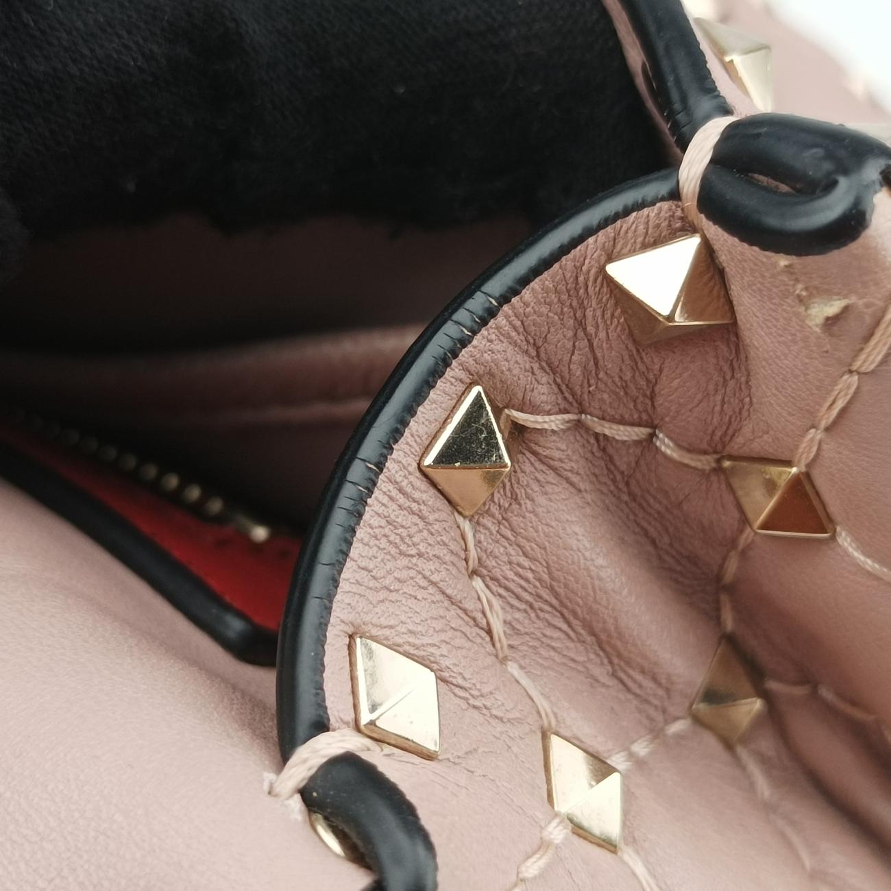 Vintage Valentino Rockstud Red×Pink Leather  shoulderbag | stylenewstar