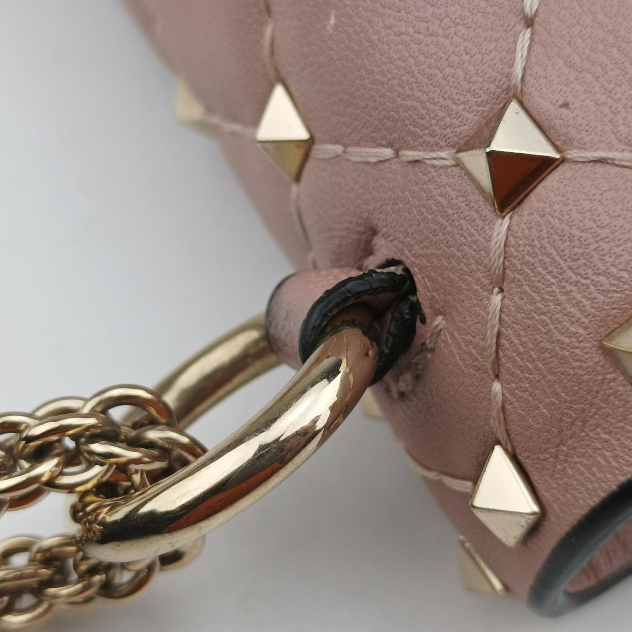 Vintage Valentino Rockstud Red×Pink Leather  shoulderbag | stylenewstar