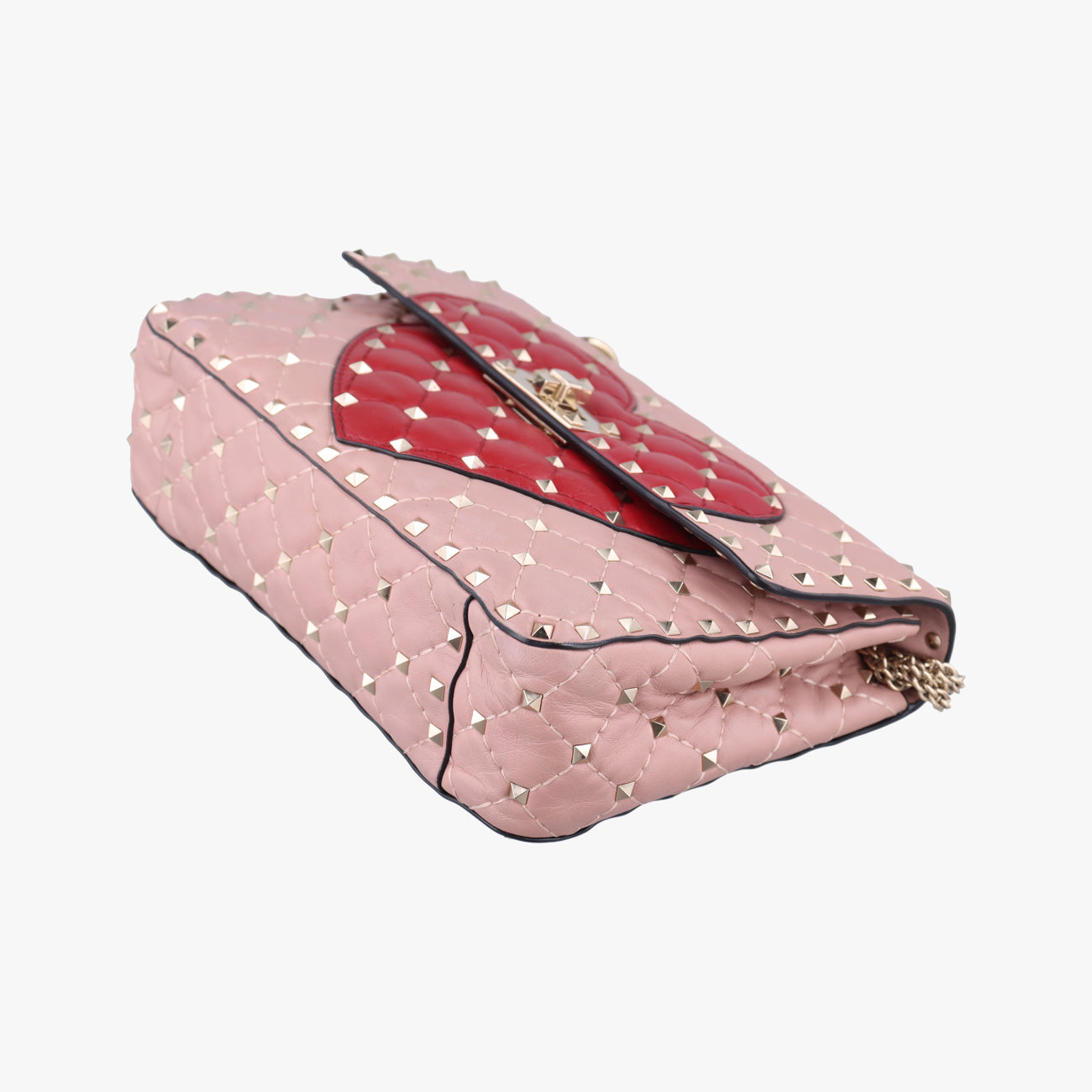 Vintage Valentino Rockstud Red×Pink Leather  shoulderbag | stylenewstar