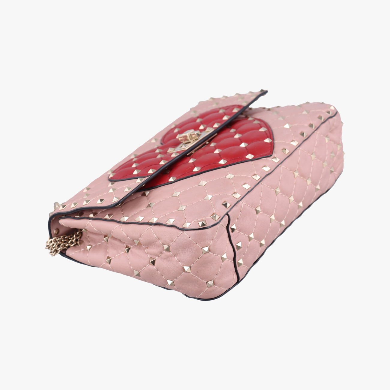 Vintage Valentino Rockstud Red×Pink Leather  shoulderbag | stylenewstar