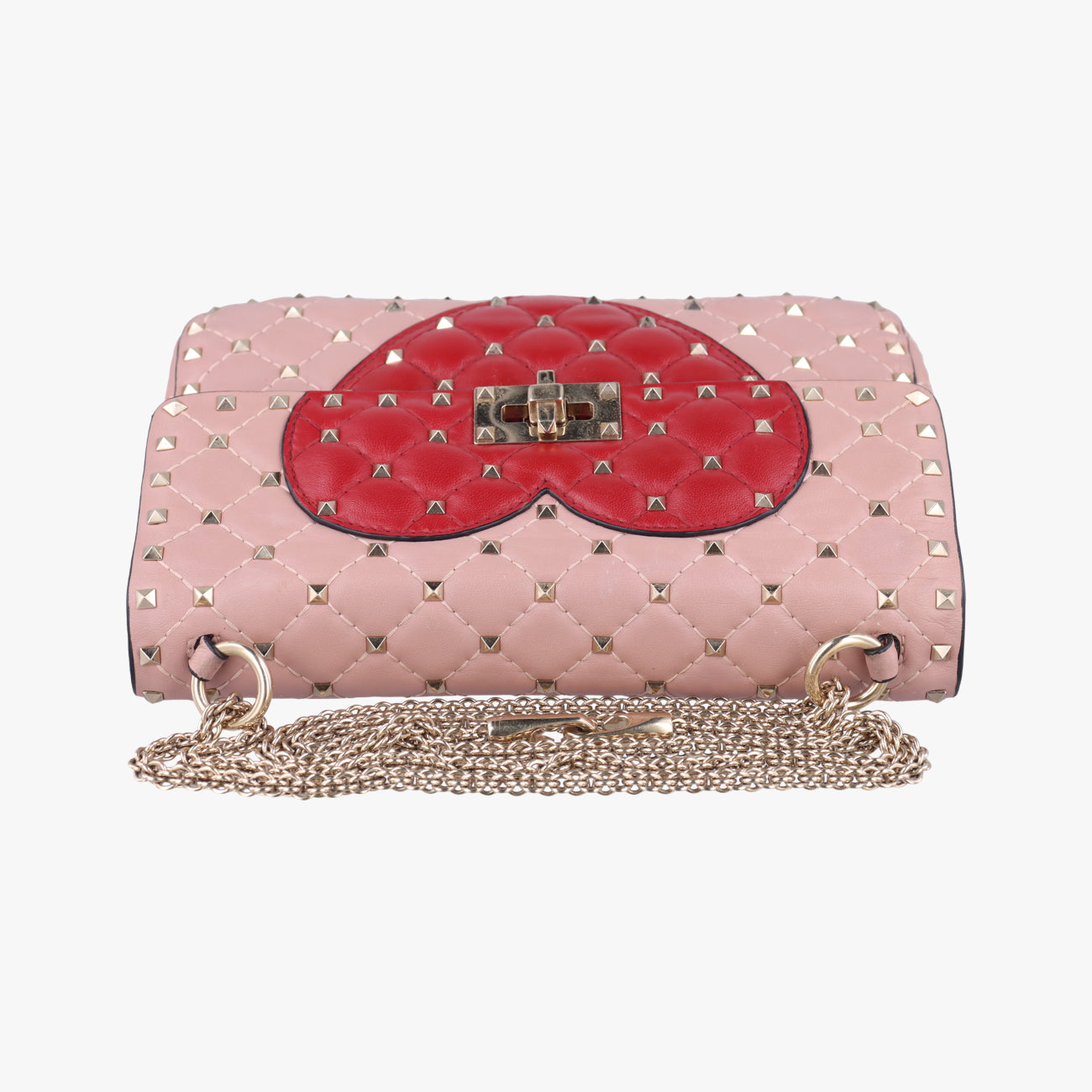 Vintage Valentino Rockstud Red×Pink Leather  shoulderbag | stylenewstar